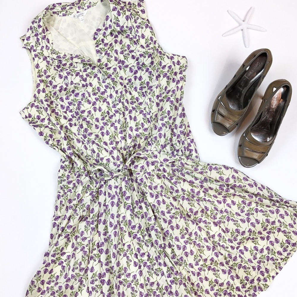 Brooks Brothers Liberty Arts Fabric pansy dress 14